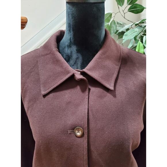 Nordstrom Women's Brown Viscose Single Breasted Long Sleeve Blazer Coat Size XL - Picture 2 of 14